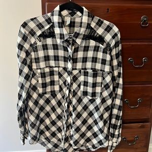 Free people plaid shirt.